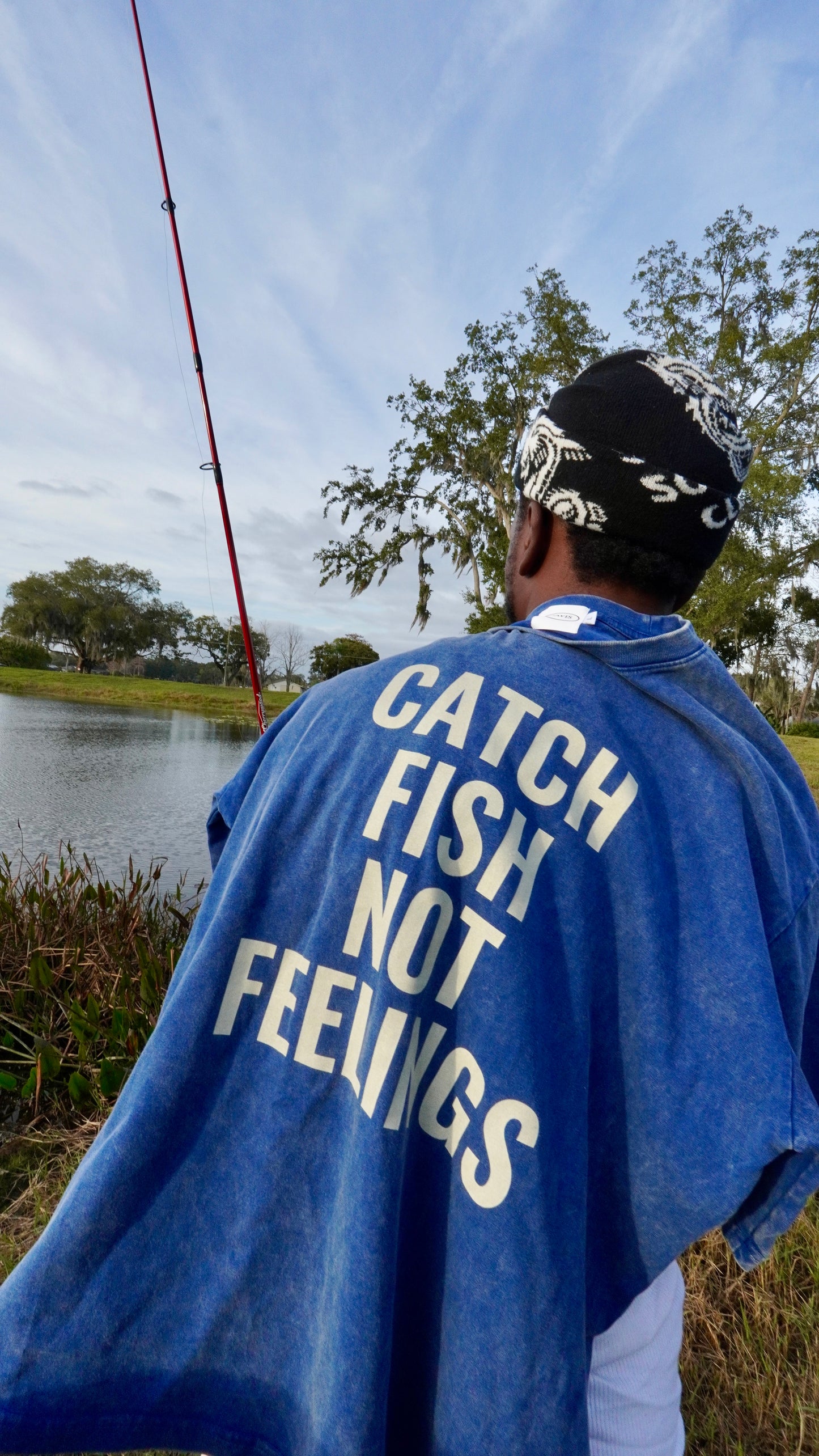 Catch Fish Not Feelings T-Shirt (Blue)