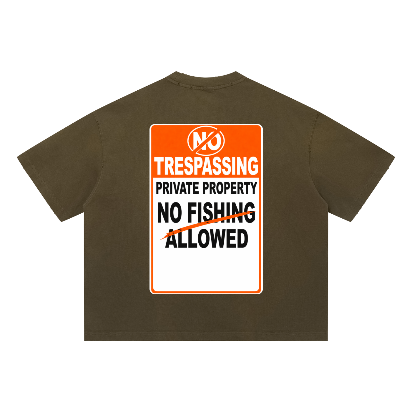 "Im Allowed To Fish Anywhere" T-Shirt (Army Green)