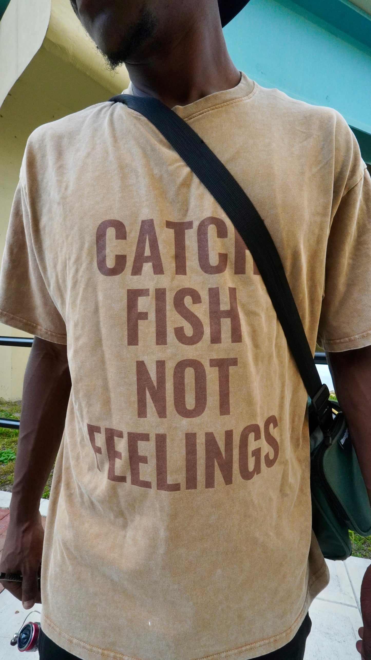 Catch Fish Not Feelings T-Shirt (Brown)