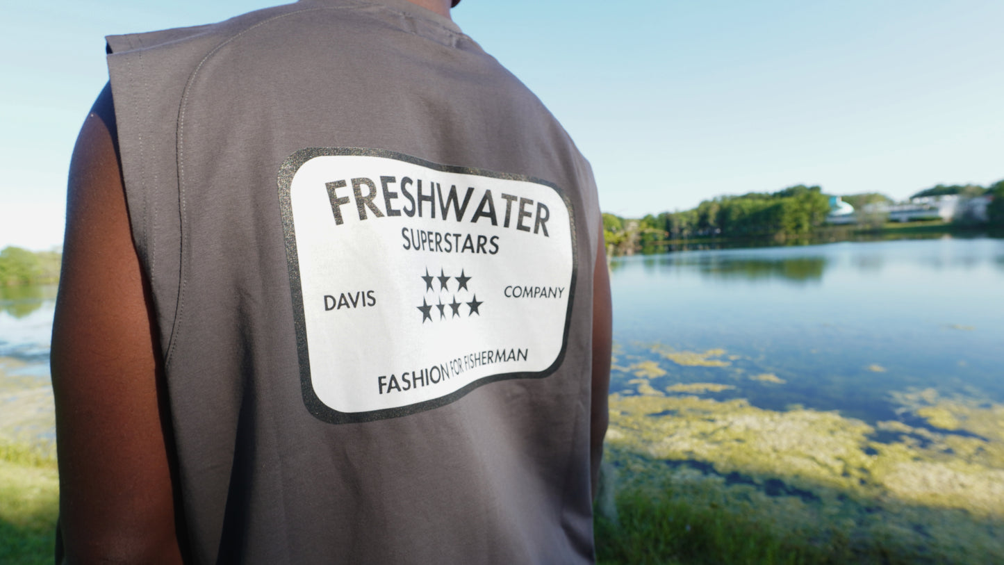 "All Day Fisherman" Tank Top (Dark Grey)
